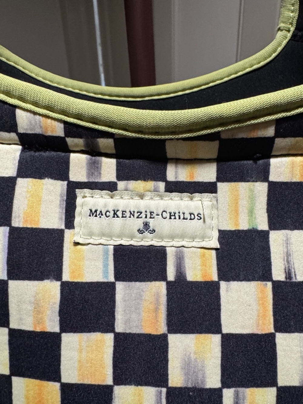 Mackenzie-Child’s Courtly Check Carryall Tote Bag - Black White